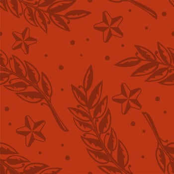 Victory Day May 9 Pattern red background Banner for the holiday with stars laurel branch St. George ribbon Vector illustration