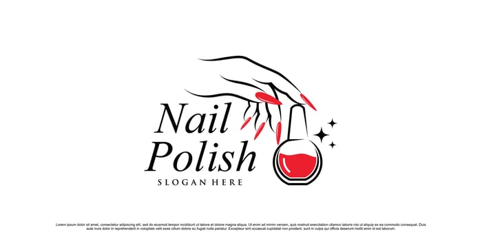 Nail polish or nail studio logo design for beauty salon with unique modern concept Premium Vector