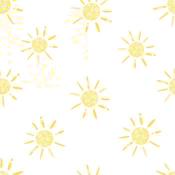 Summer background circle stripe pattern seamless yellow and white. Abstract simple background vector