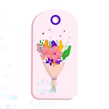 tag for flower vector