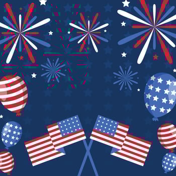 Independence Day of United State of America Background vector