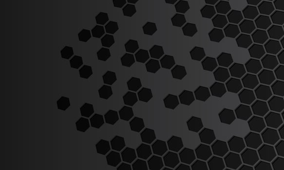 Abstract dark hexagonal background. vector