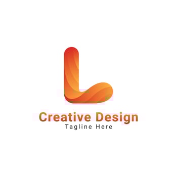Gradient L Letter Logo Design vector