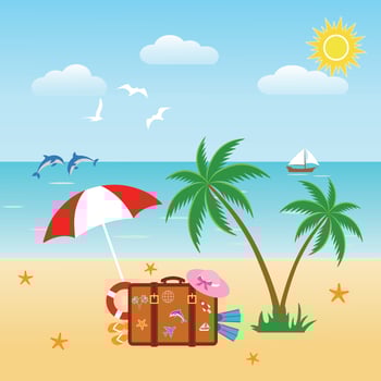 Vacation and travel concept. vector
