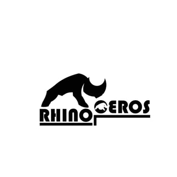 Elegant and unique rhino icon for a t-shirt design tattoo or logo that says rhinoceros with negative space vector