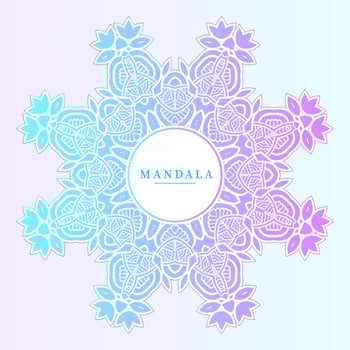 beautiful line art gradient mandala vector