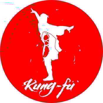 kung fu logo vector modern illustration