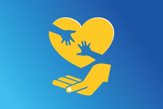 Join hands to help Prayers for all the victims od Ukrainian war with Russia Pray for Ukraine graphic Ukrainian flag, hand in heart, Solidarity with Ukrainians vector