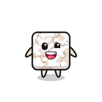 illustration of an ceramic tile character with awkward poses vector