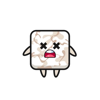 the dead ceramic tile mascot character vector