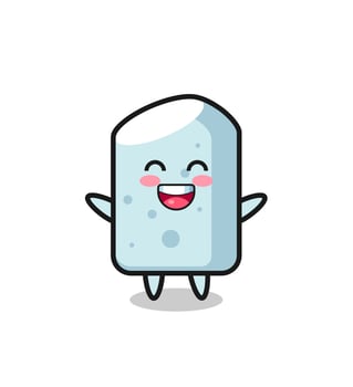 happy baby chalk cartoon character vector