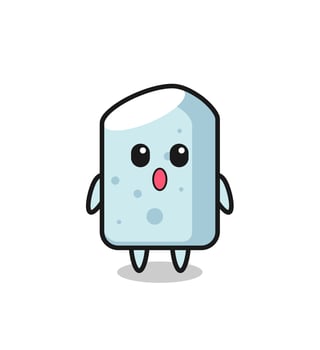 the amazed expression of the chalk cartoon vector