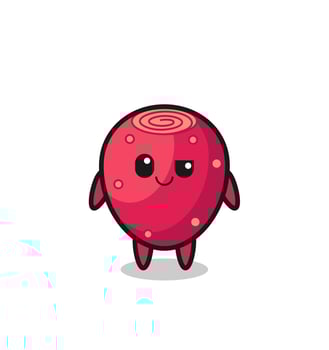 prickly pear cartoon with an arrogant expression vector