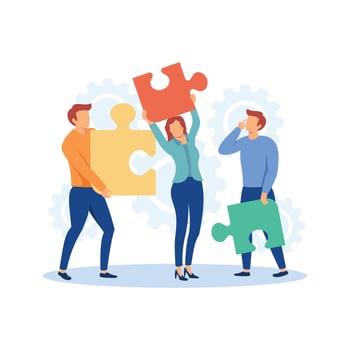 Dedicated team illustration exclusive design inspiration vector