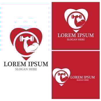 Fitness Logo Design vector illustrationicon