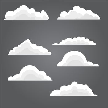 cartoon comic book style clouds vector