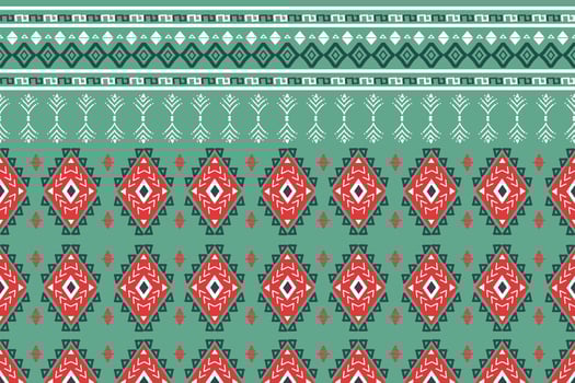 Seamless geometric ethnic asian oriental and tradition pattern design for texture and background. Silk and fabric pattern decoration for carpet, clothing, wrapping and wallpaper vector