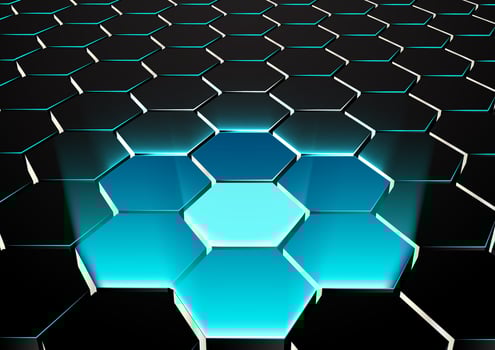 Abstract hexagonal background vector