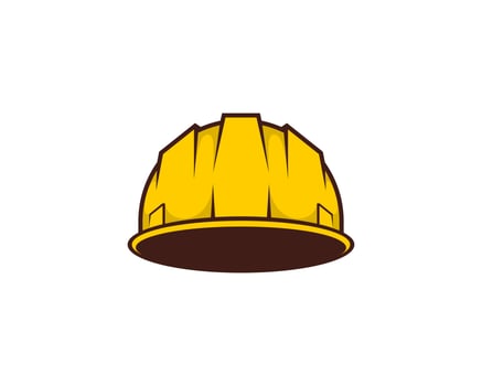 Worker safety helmet illustration logo vector