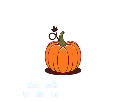Halloween pumpkin vector illustration logo