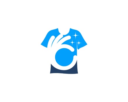 OK hand gesture silhouette inside the cloth vector