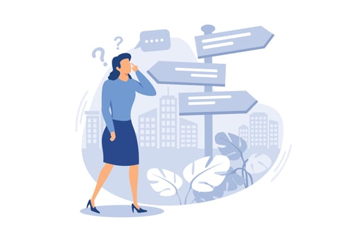 choice flat modern design illustration vector