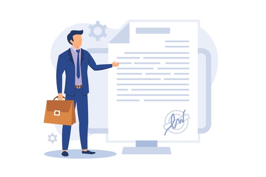 Legal notice illustration exclusive design inspiration vector