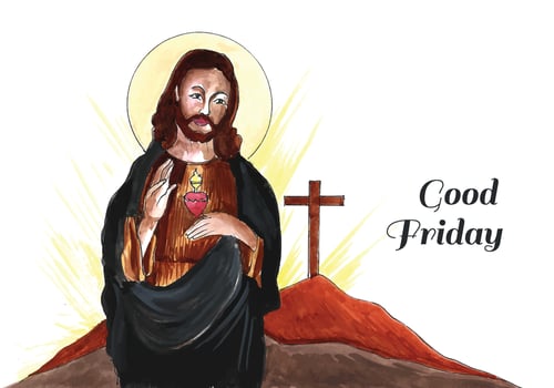 Jesus christ religious design for easter celebration background vector