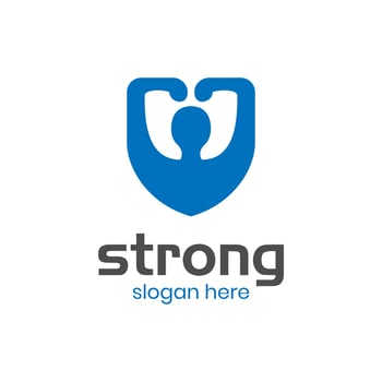 safe strong and protective with shield healthy logo design vector