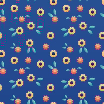 Hand drawn floral flower pattern. vector