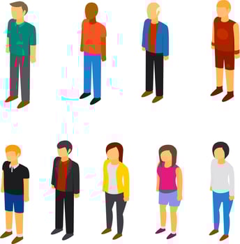 Avatar icon man girl businnesman and various model vector