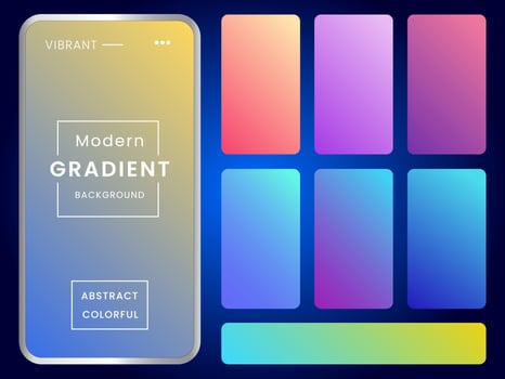 Beautiful soft color abstract gradients background on dark vector