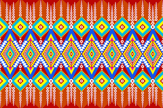Seamless geometric ethnic asian oriental and tradition pattern design for texture and background. Silk and fabric pattern decoration for carpet, clothing, wrapping and wallpaper vector