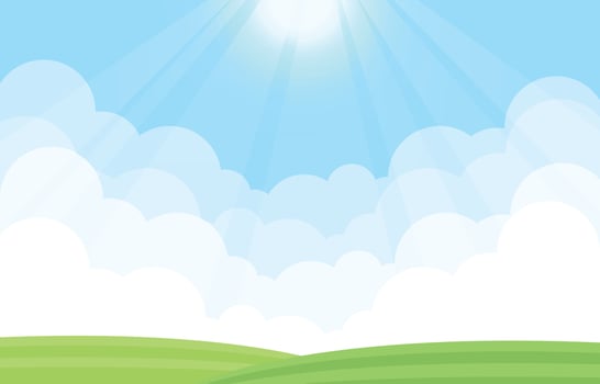 Blue Sky with Shining Sun vector