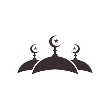 mosque dome islamic logo vector icon symbol illustration design