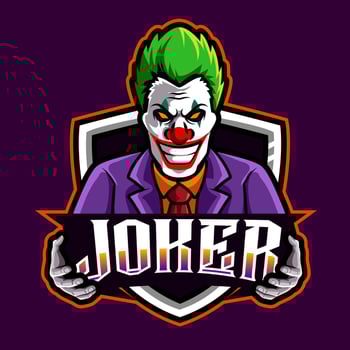 joker mascot for sports and esports logo vector illustration