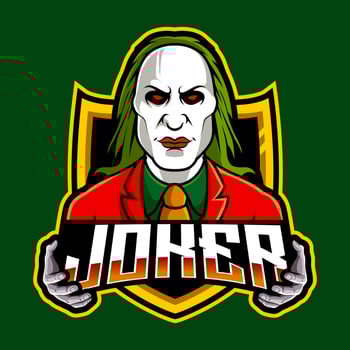 joker mascot for sports and esports logo vector illustration