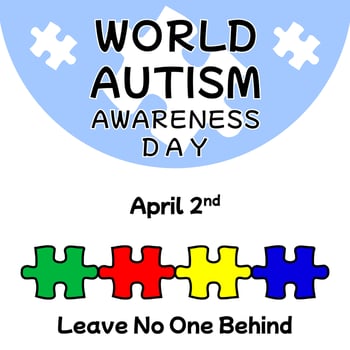 World autism awareness day poster. vector