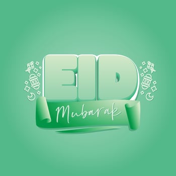 eid mubarak template for greeting card post vector