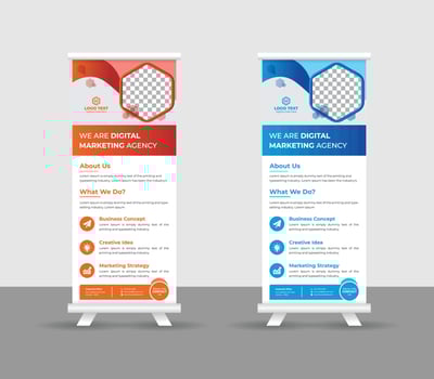 Business Roll up banner stand template design, modern portable stands corporate roll-up banner layout, pull up, vector illustration, business flyer, brochure, Corporate banner