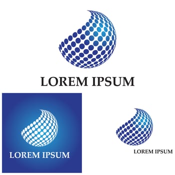 3D digital globe logo design. icon vector illustration. This logo is suitable for global company  world technologies and media and publicity agencies