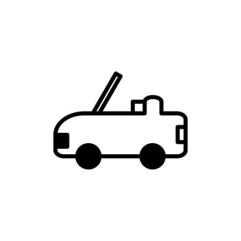 Car, Automobile, Transportation Solid Line Icon Vector Illustration Logo Template. Suitable For Many Purposes.