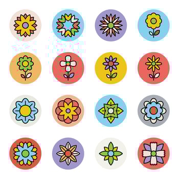 Trendy Wildflower Concepts vector