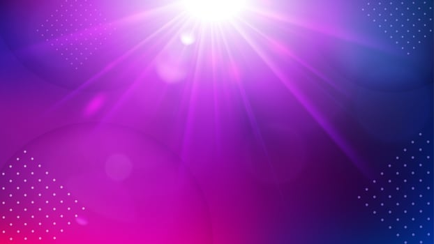 Violet Light Shining Background, Elegant Illuminated Light. Widescreen Vector Illustration