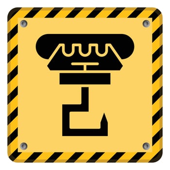 crane hook yellow signage vector