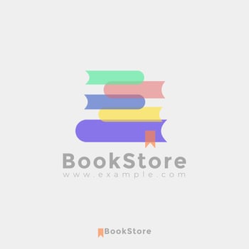 Minimalist bookstore logo Premium Vector