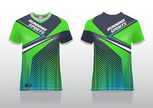 sports jersey design template front and back view vector