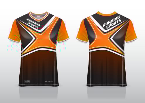 sports jersey design template front and back view vector