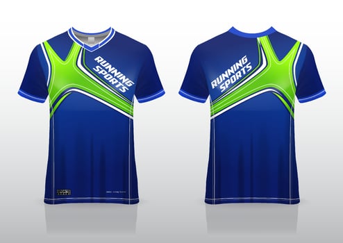 sports jersey design template front and back view vector