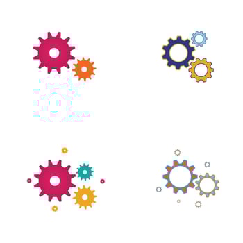Gear logo icon design vector background template